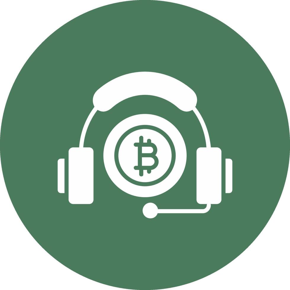 Customer Service Glyph Multi Circle Icon vector