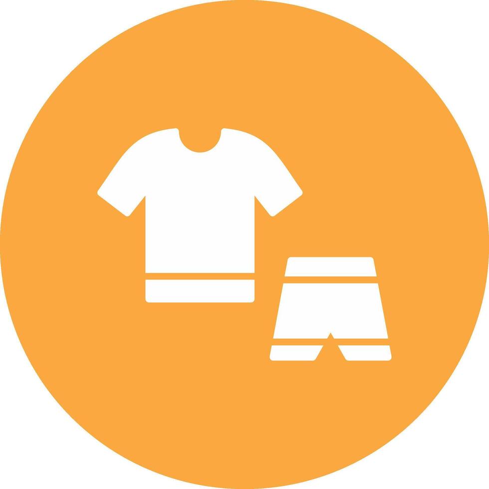 Workout Clothes Glyph Multi Circle Icon vector