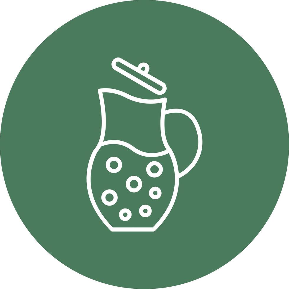 Jug Line Multi Circle Icon vector