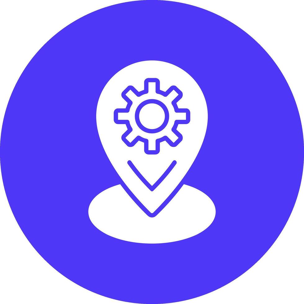 Location Glyph Multi Circle Icon vector