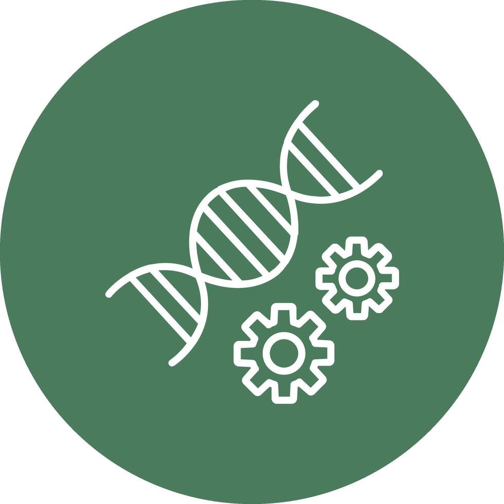 Genetics Line Multi Circle Icon vector