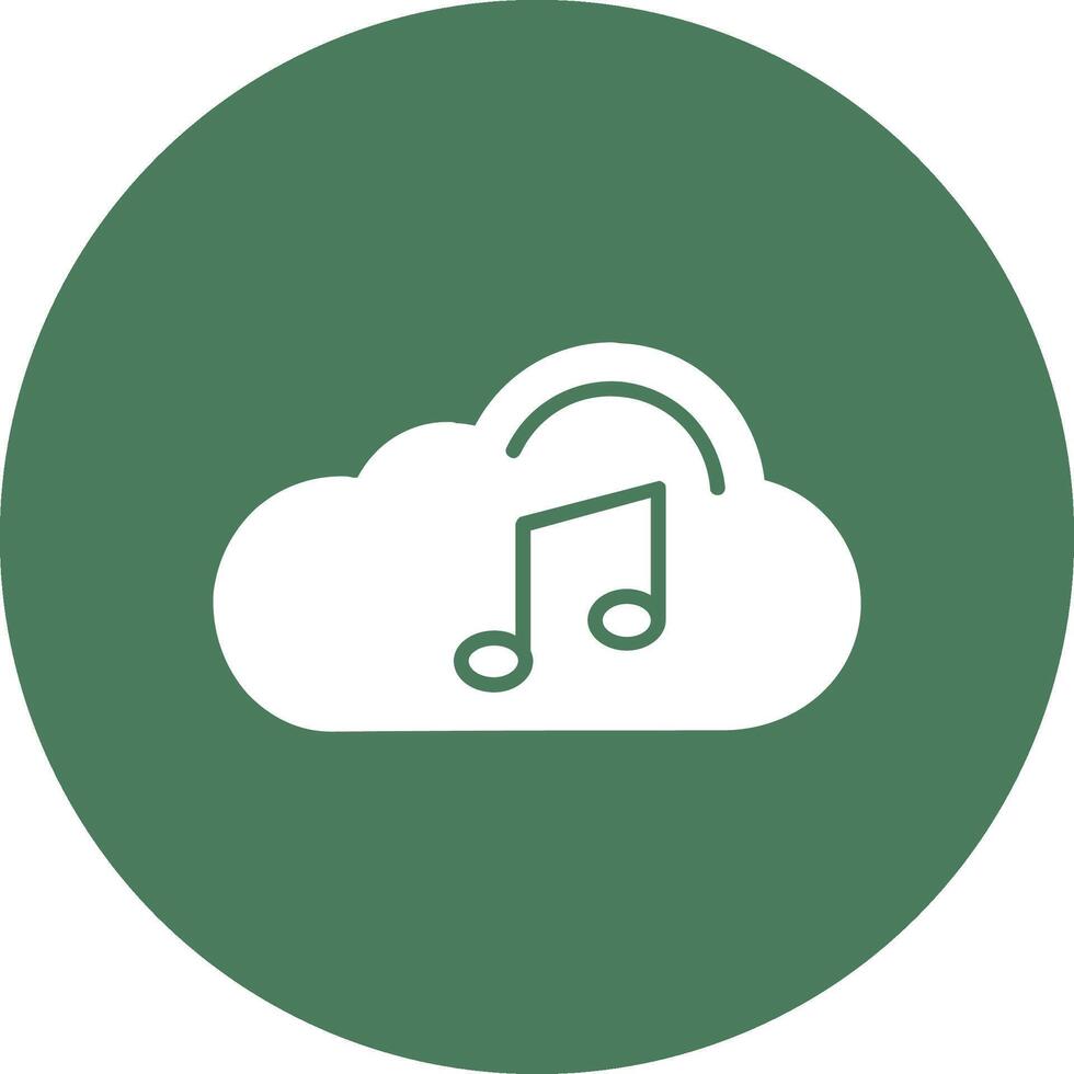 Cloud Glyph Multi Circle Icon vector