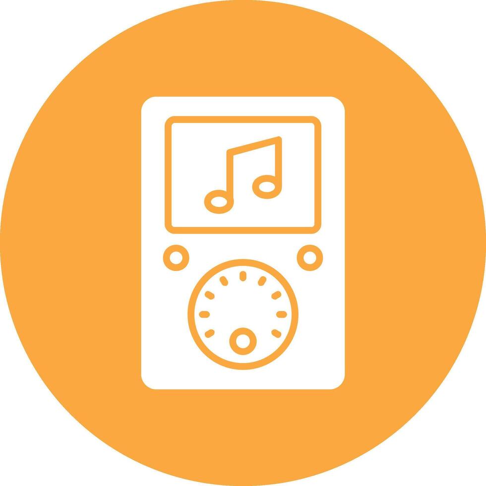Music Player Glyph Multi Circle Icon vector