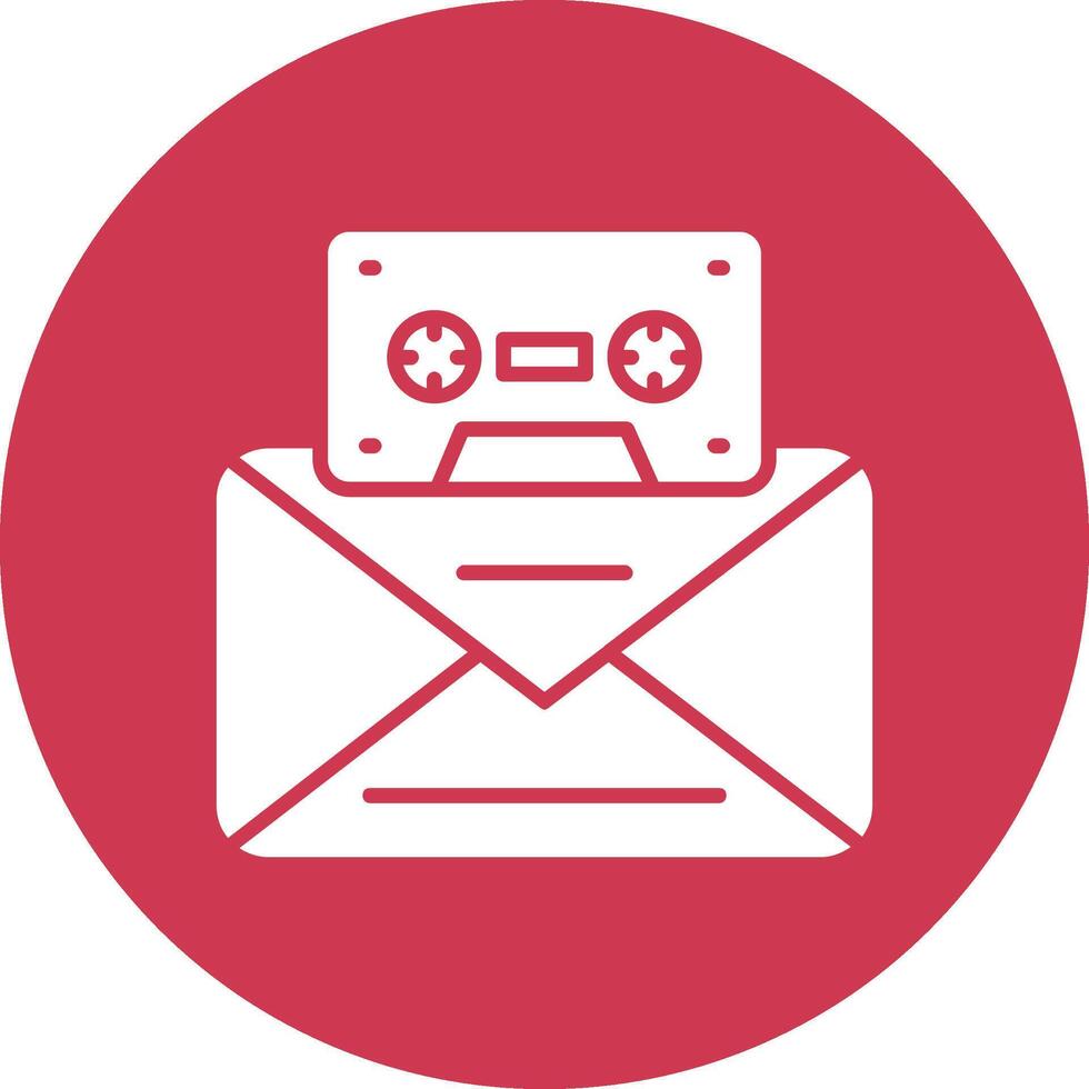 Voice Mail Glyph Multi Circle Icon vector