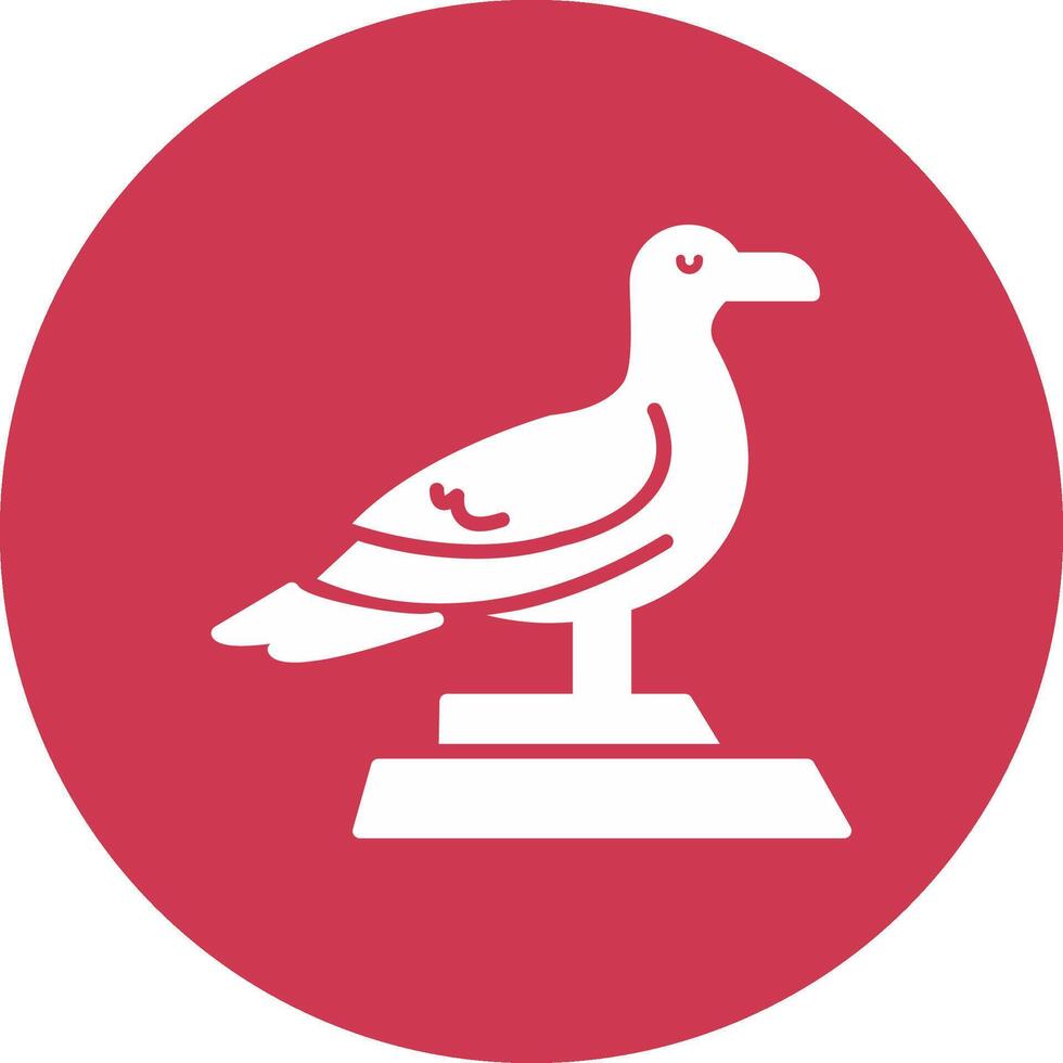 Seagull Glyph Multi Circle Icon vector