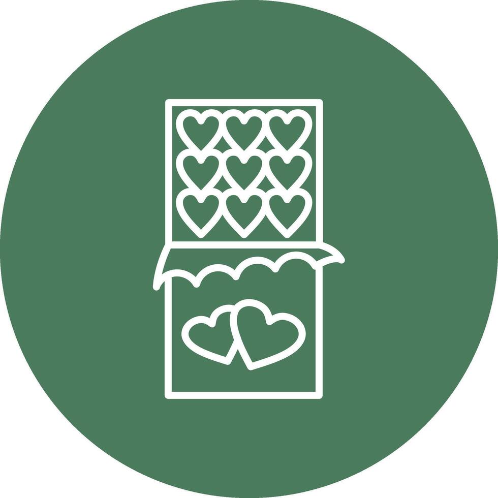 Chocolate Bar Line Multi Circle Icon vector