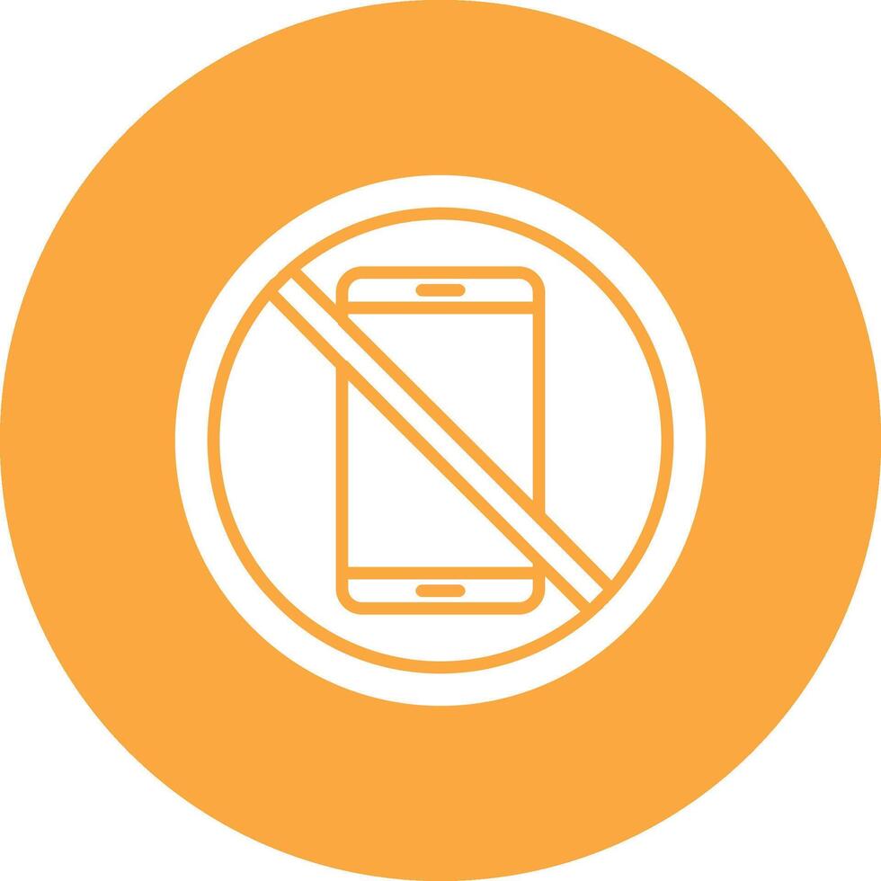 Prohibited Sign Glyph Multi Circle Icon vector