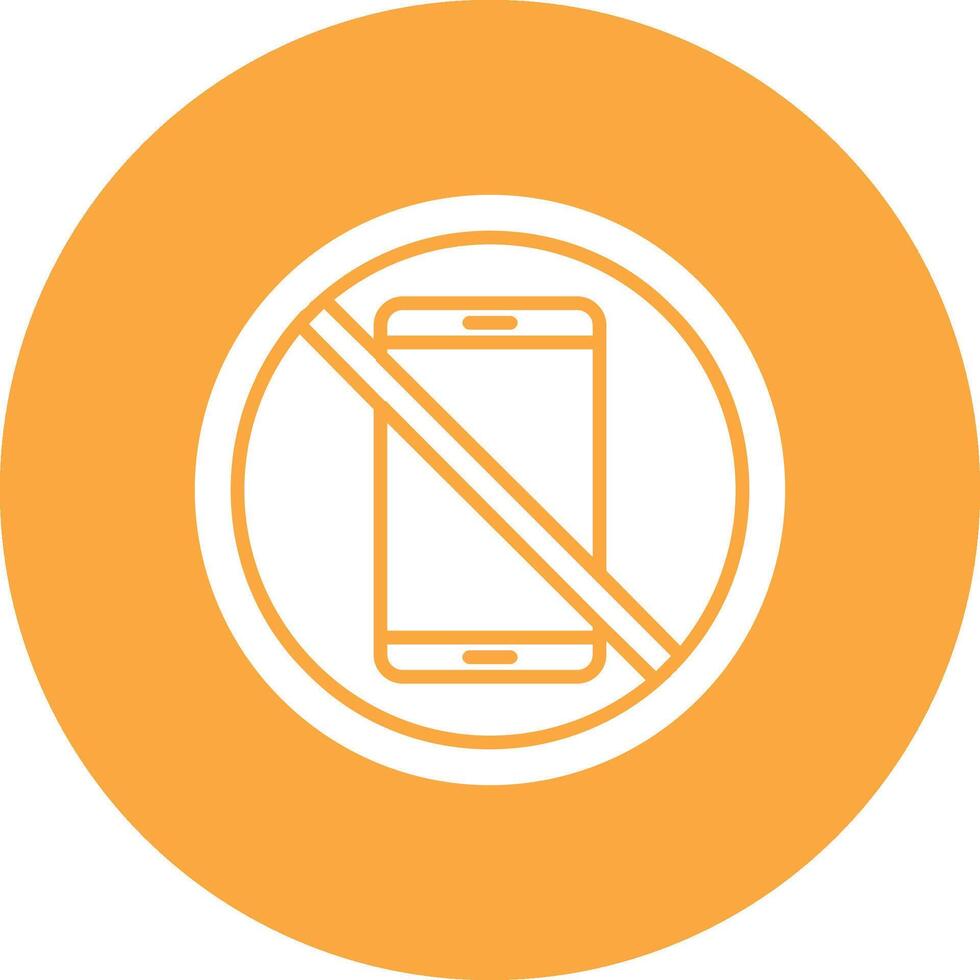 Prohibited Sign Glyph Multi Circle Icon vector