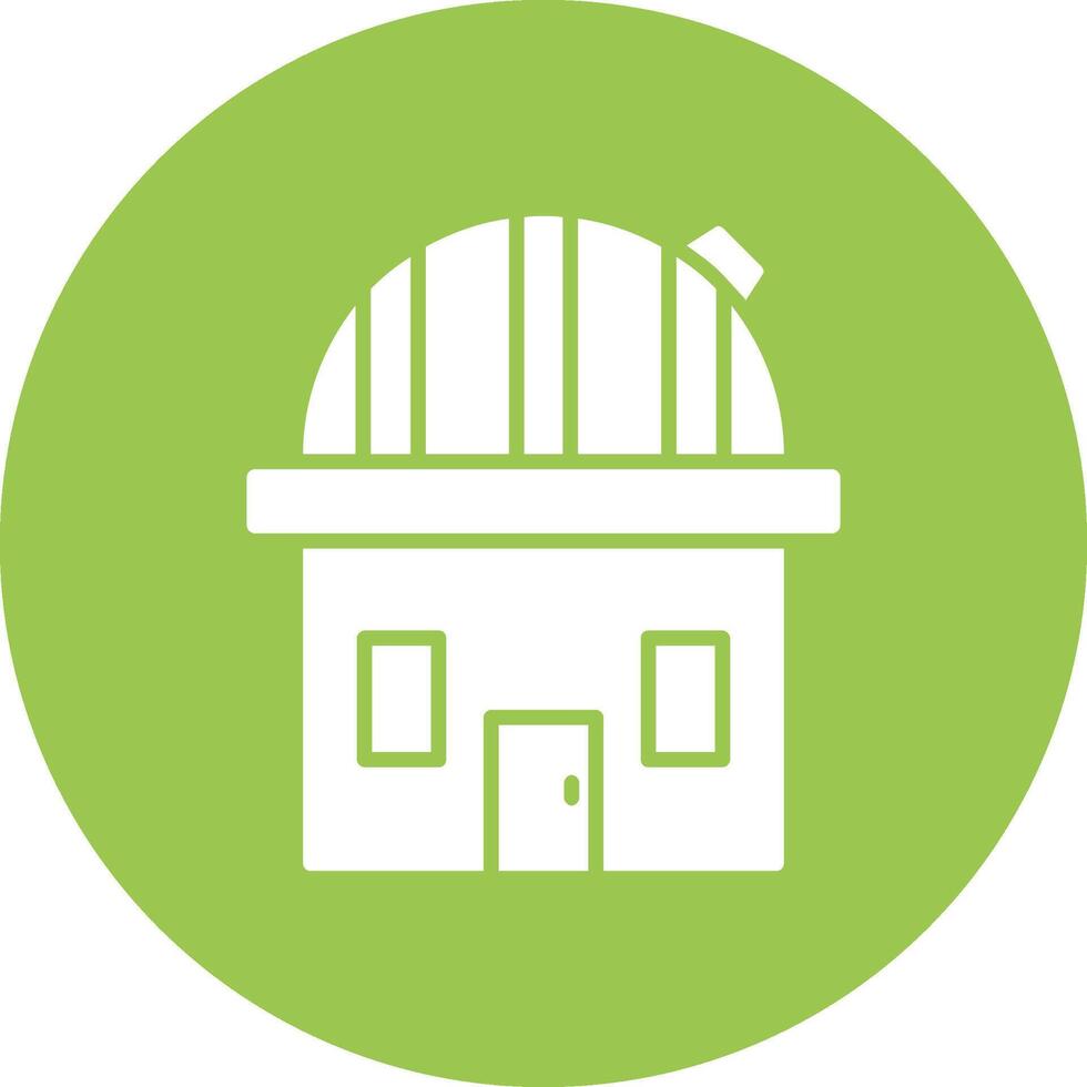 Observatory Glyph Multi Circle Icon vector