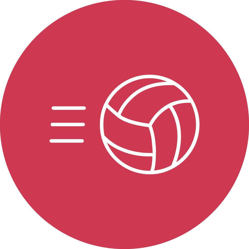 Volley Ball Line Multi Circle Icon vector