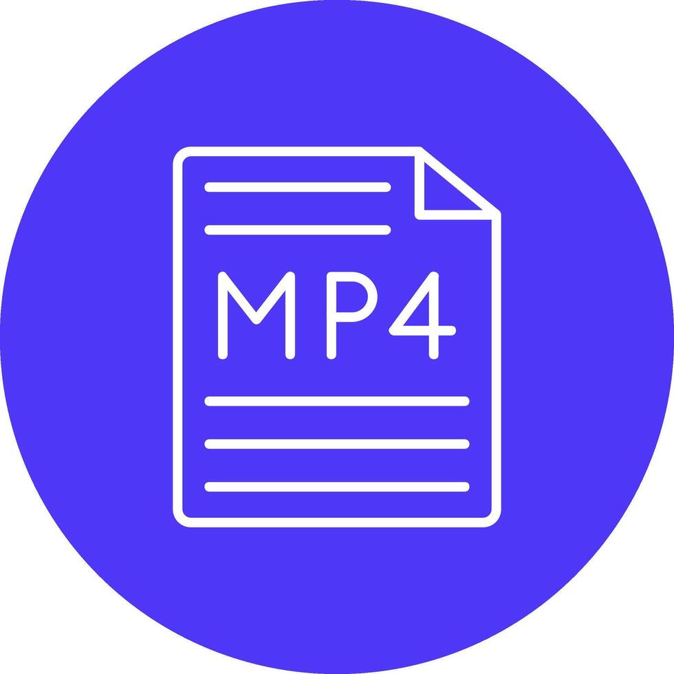 mp4 línea multi circulo icono vector