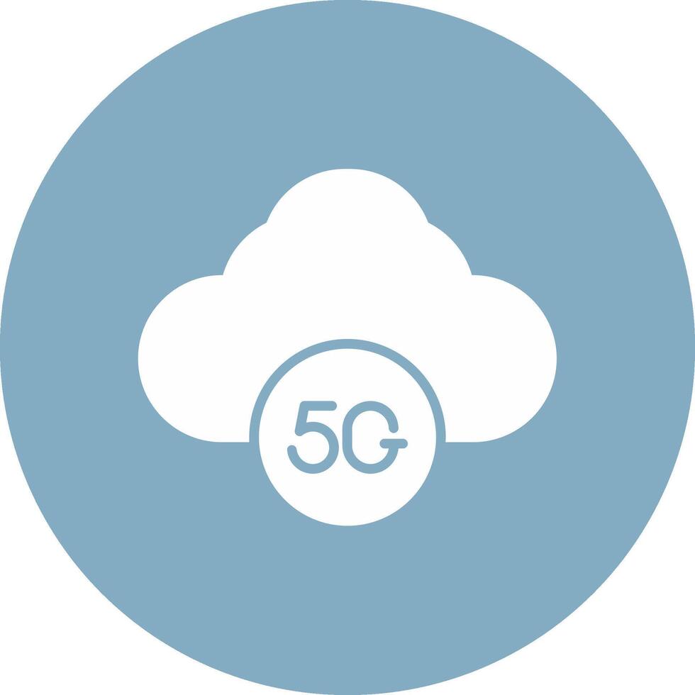 Cloud Glyph Multi Circle Icon vector