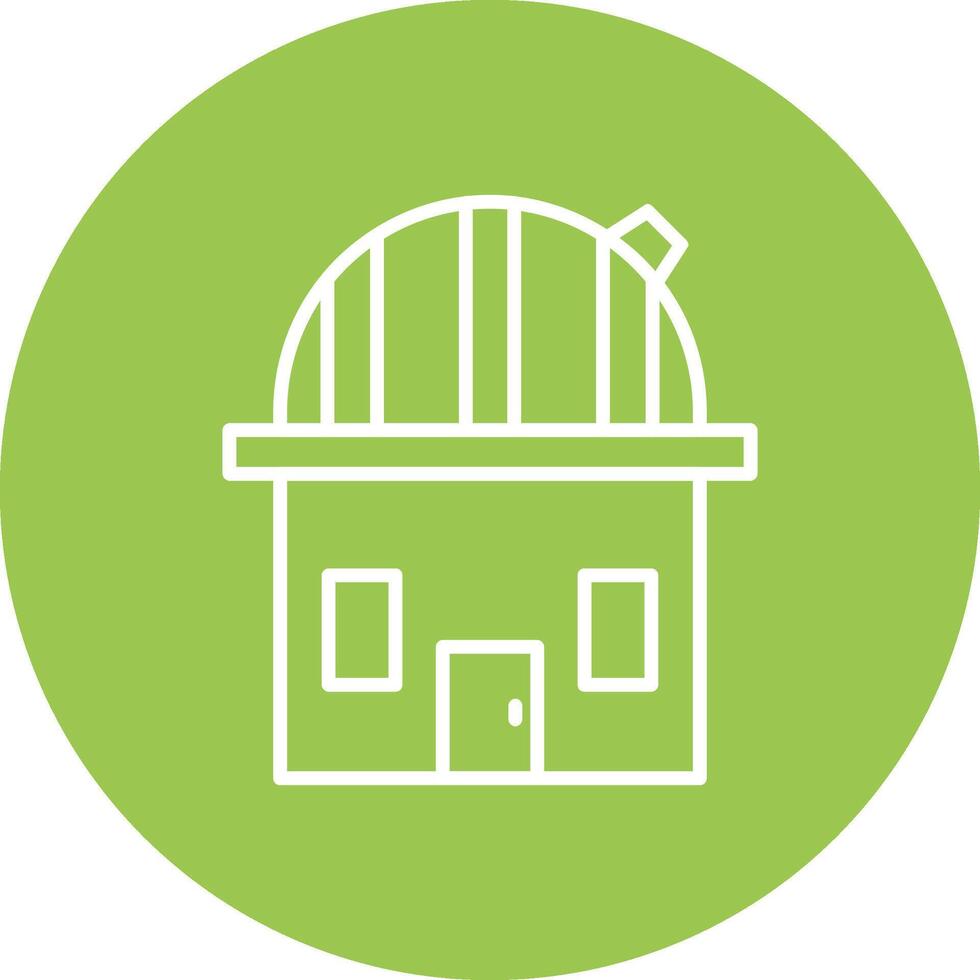 Observatory Line Multi Circle Icon vector