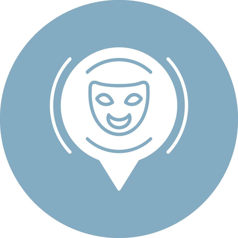 Comedy Glyph Multi Circle Icon vector