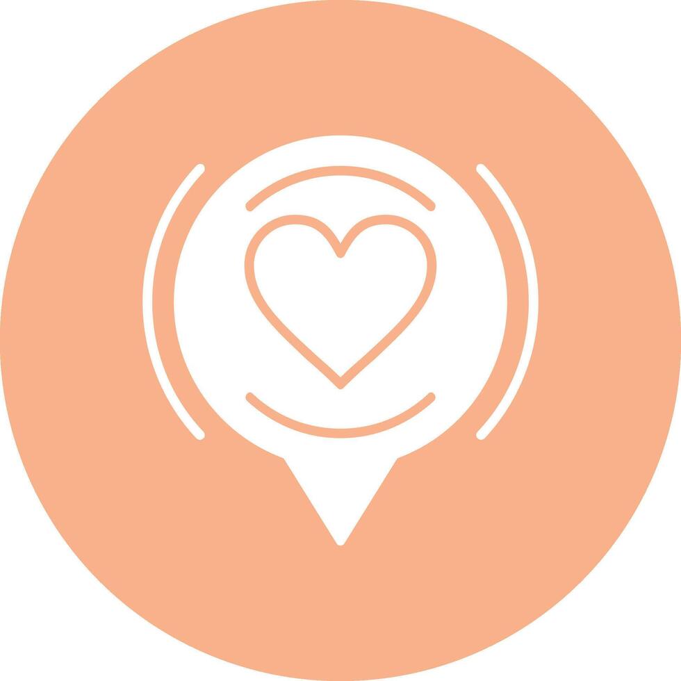 Love Glyph Multi Circle Icon vector