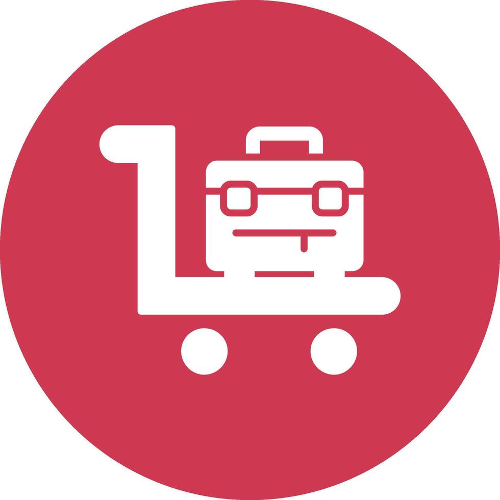 Trolley Glyph Multi Circle Icon vector