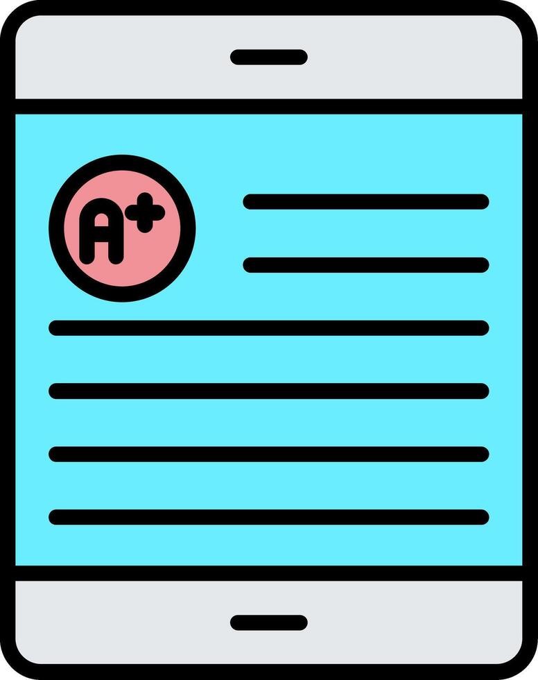 Ebook Line Filled Icon vector
