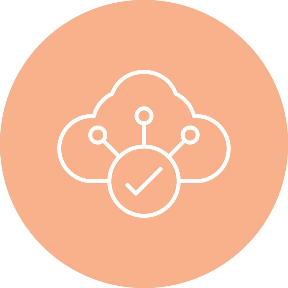 Cloud Line Multi Circle Icon vector