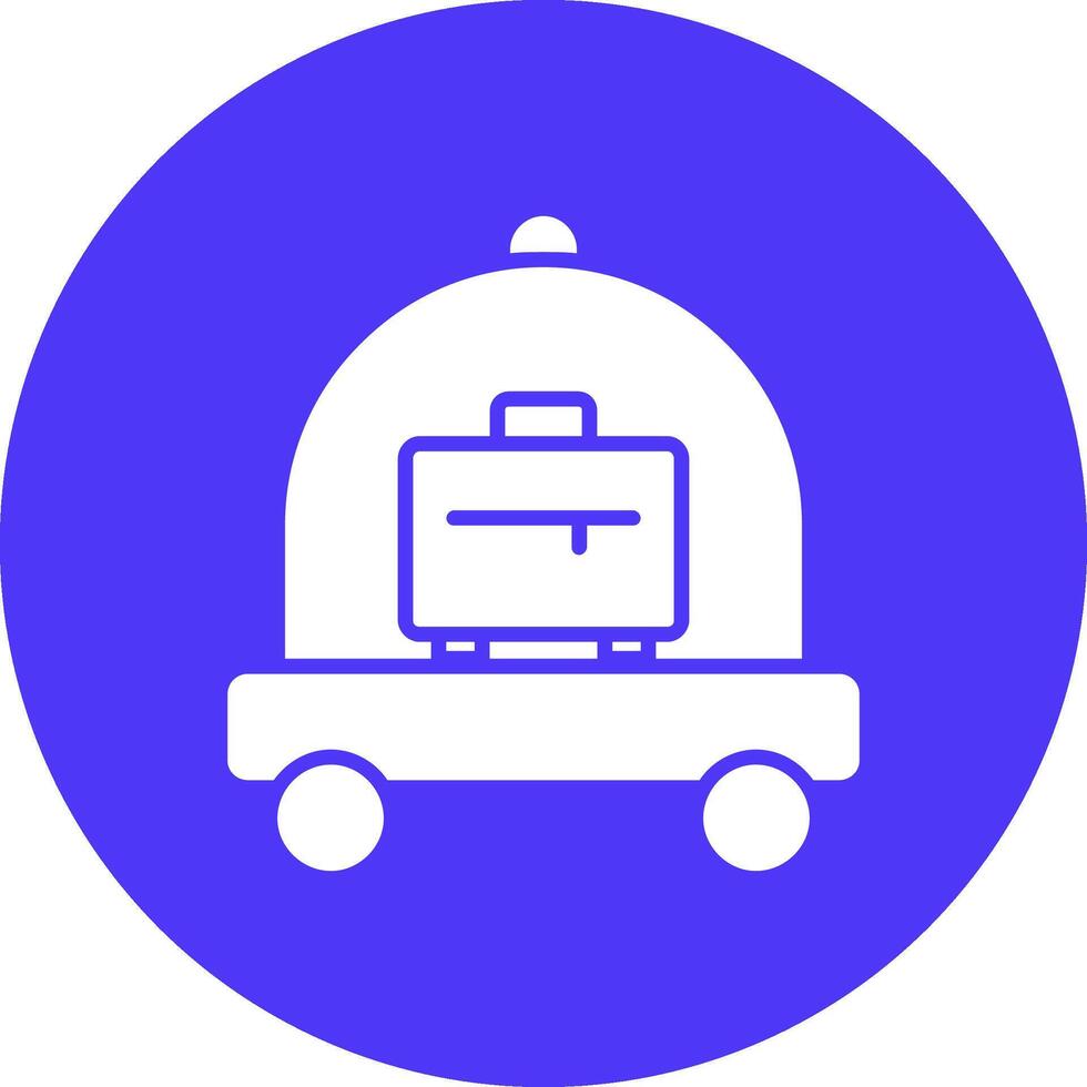 Cart Glyph Multi Circle Icon vector