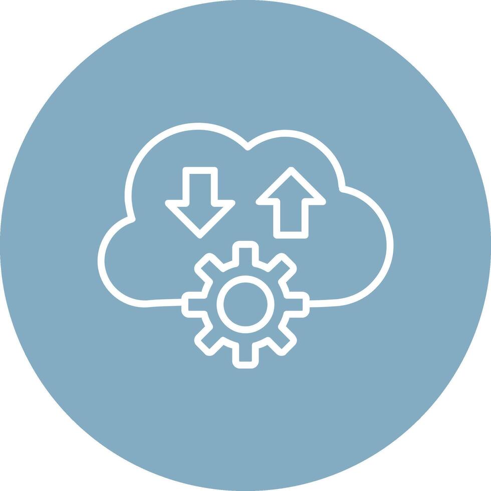 Cloud Line Multi Circle Icon vector