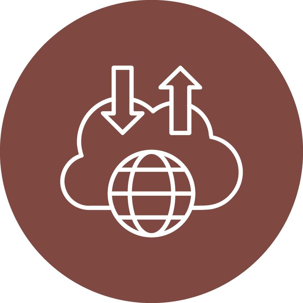 Cloud Line Multi Circle Icon vector