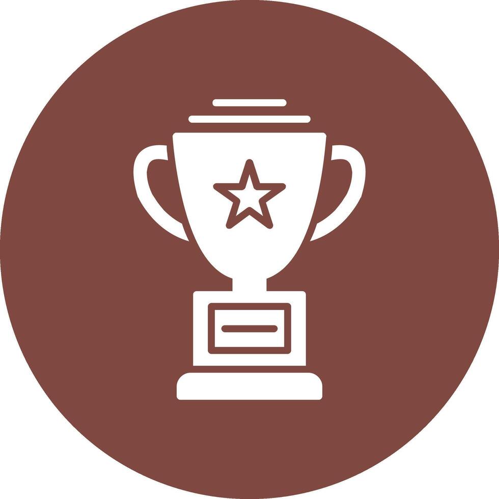 Trophy Glyph Multi Circle Icon vector