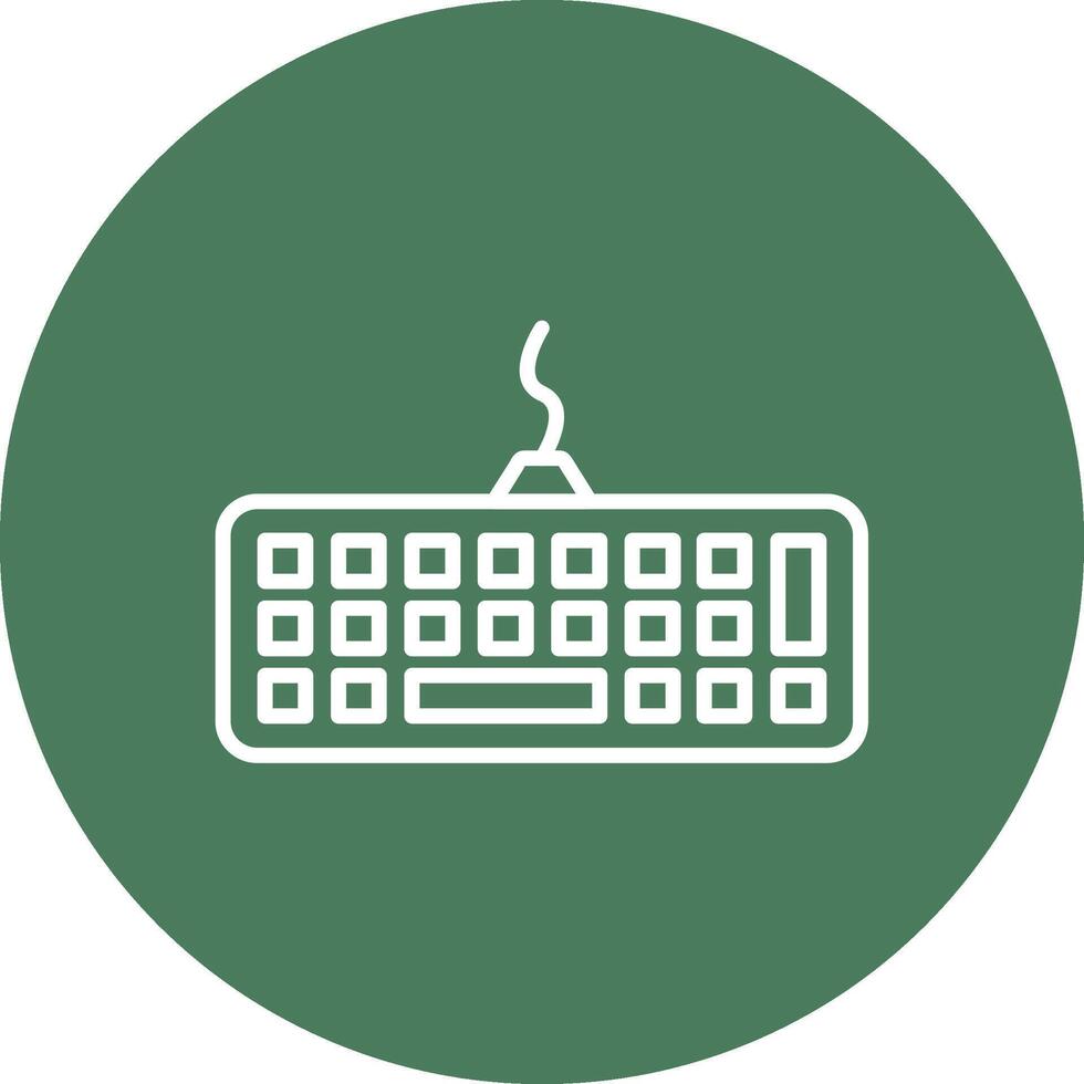 Keybord Line Multi Circle Icon vector