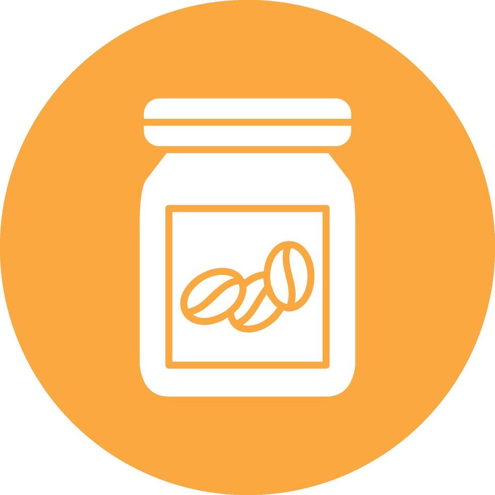 Beans Jar Glyph Multi Circle Icon vector