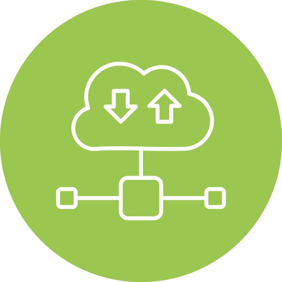 Cloud Line Multi Circle Icon vector