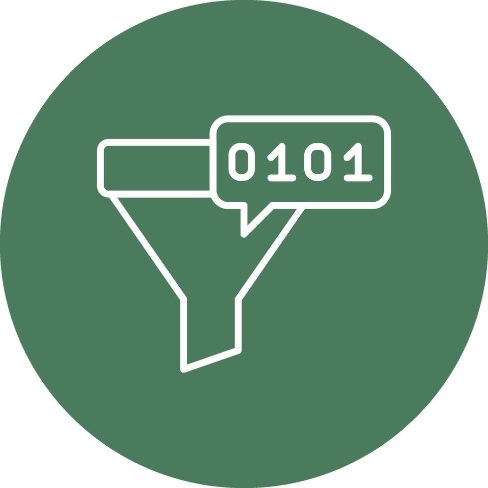 Funnel Line Multi Circle Icon vector