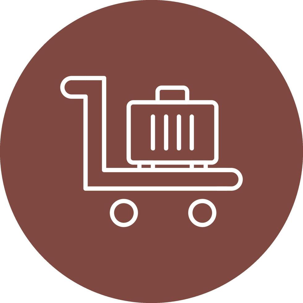 Trolley Line Multi Circle Icon vector