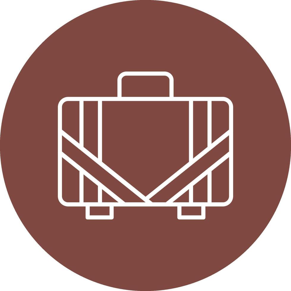 Suitcase Line Multi Circle Icon vector