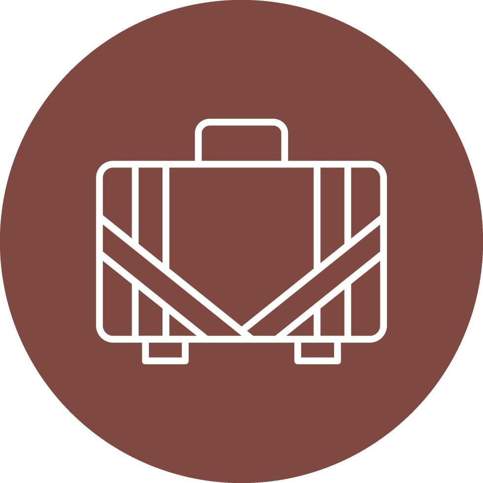 Suitcase Line Multi Circle Icon vector