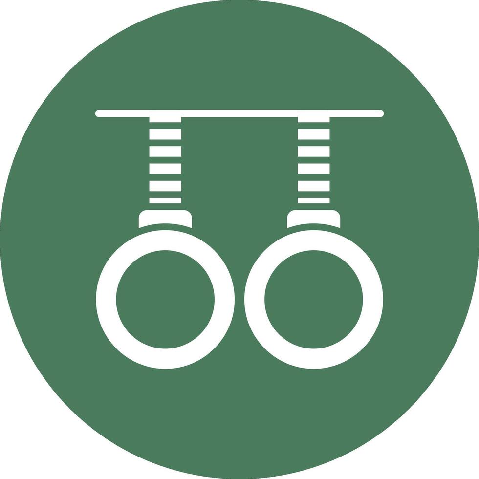 Gymnastics Glyph Multi Circle Icon vector