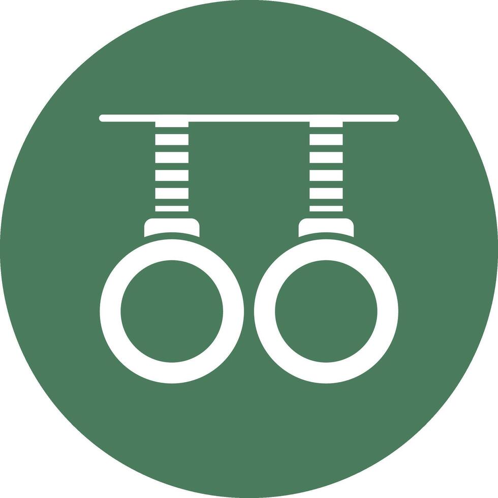 Gymnastics Glyph Multi Circle Icon vector