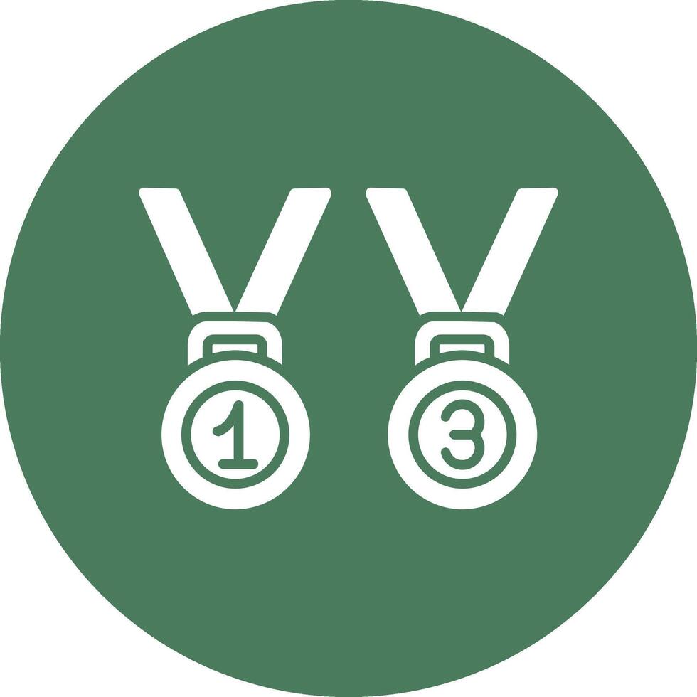 Medals Glyph Multi Circle Icon vector
