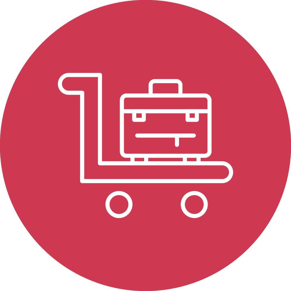 Trolley Line Multi Circle Icon vector