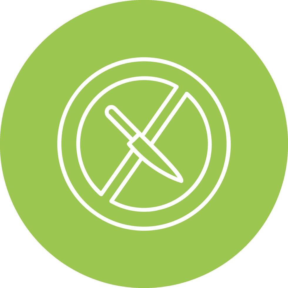 No Knife Line Multi Circle Icon vector
