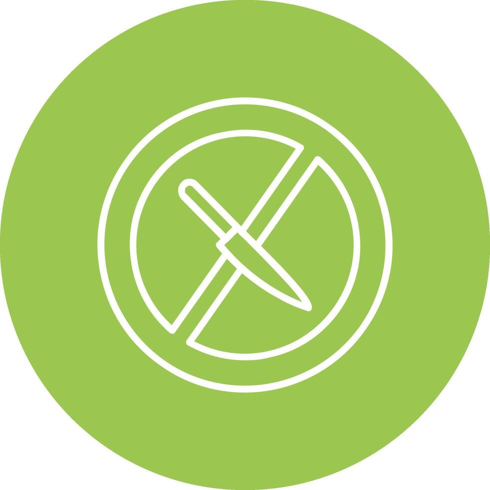 No Knife Line Multi Circle Icon vector