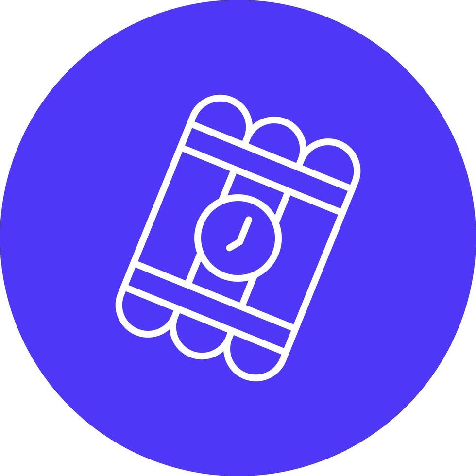 Bomb Line Multi Circle Icon vector