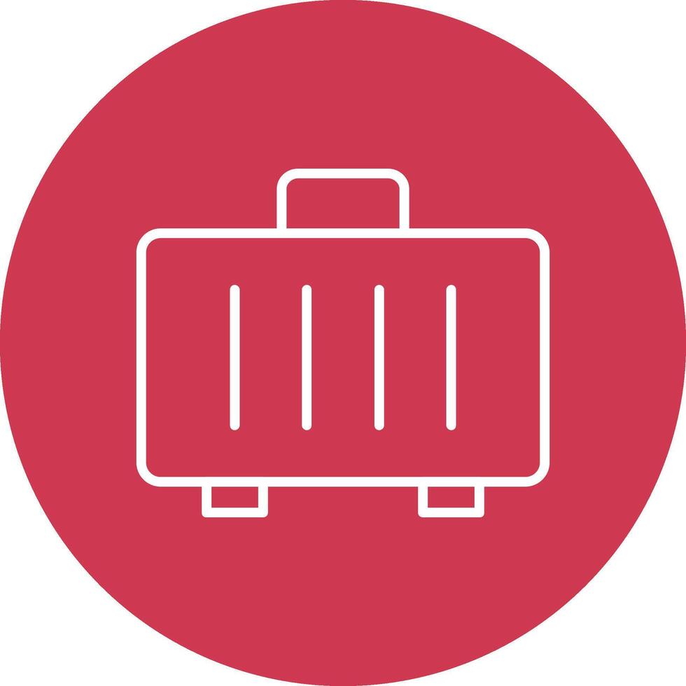 Suitcase Line Multi Circle Icon vector