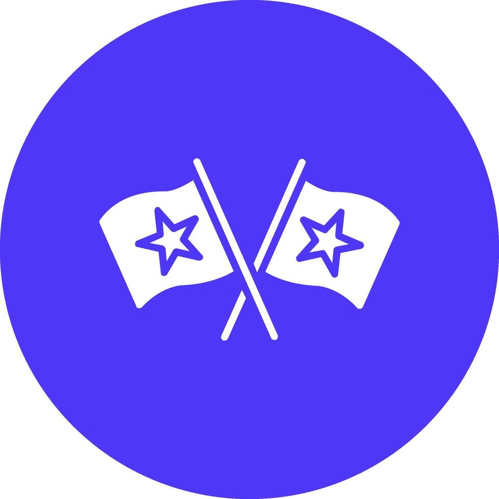 Flags Glyph Multi Circle Icon vector