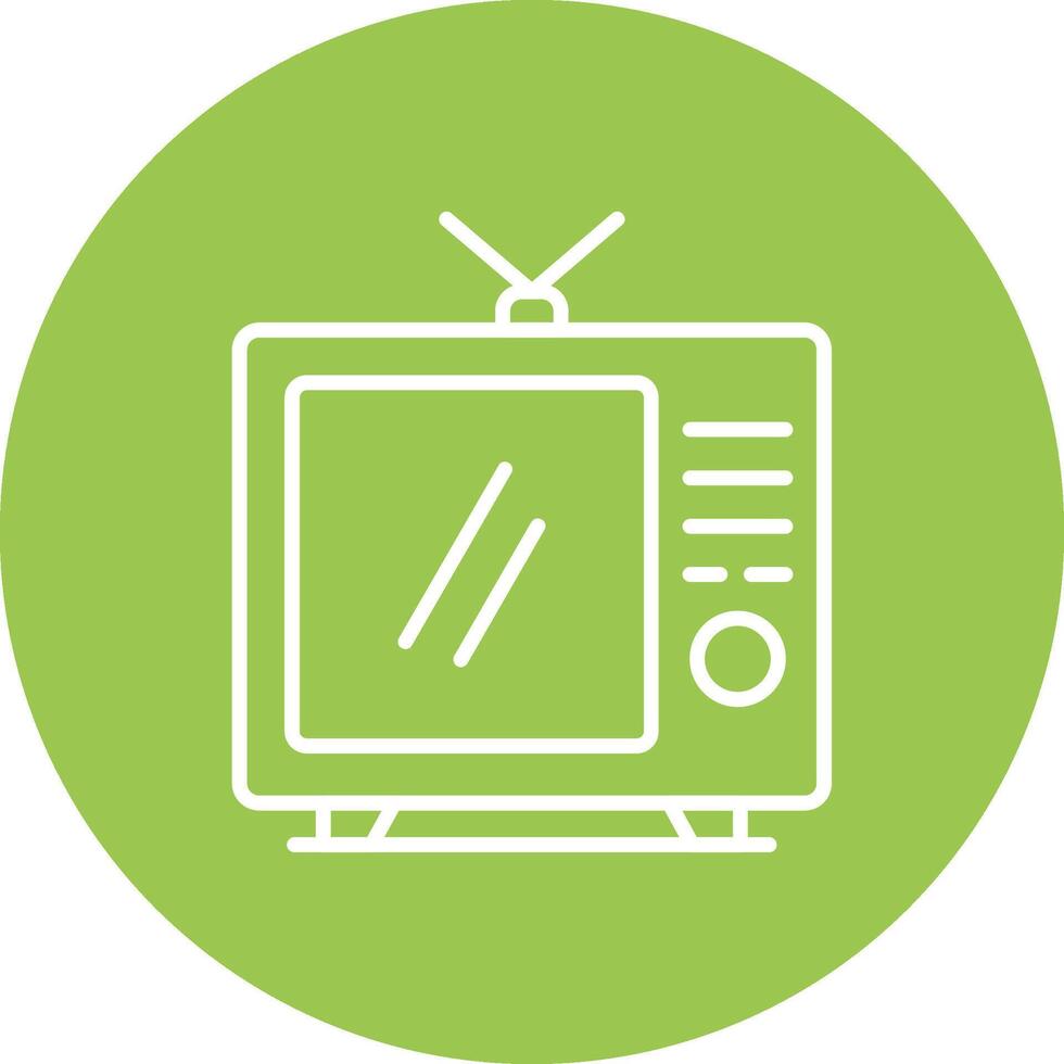Tv Line Multi Circle Icon vector