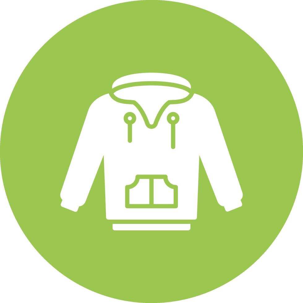 Hoodie Glyph Multi Circle Icon vector