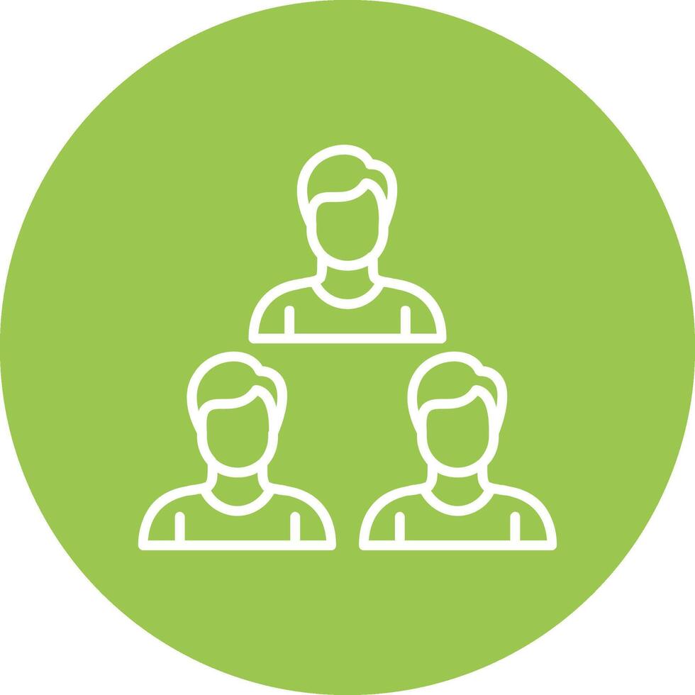 Team Line Multi Circle Icon vector
