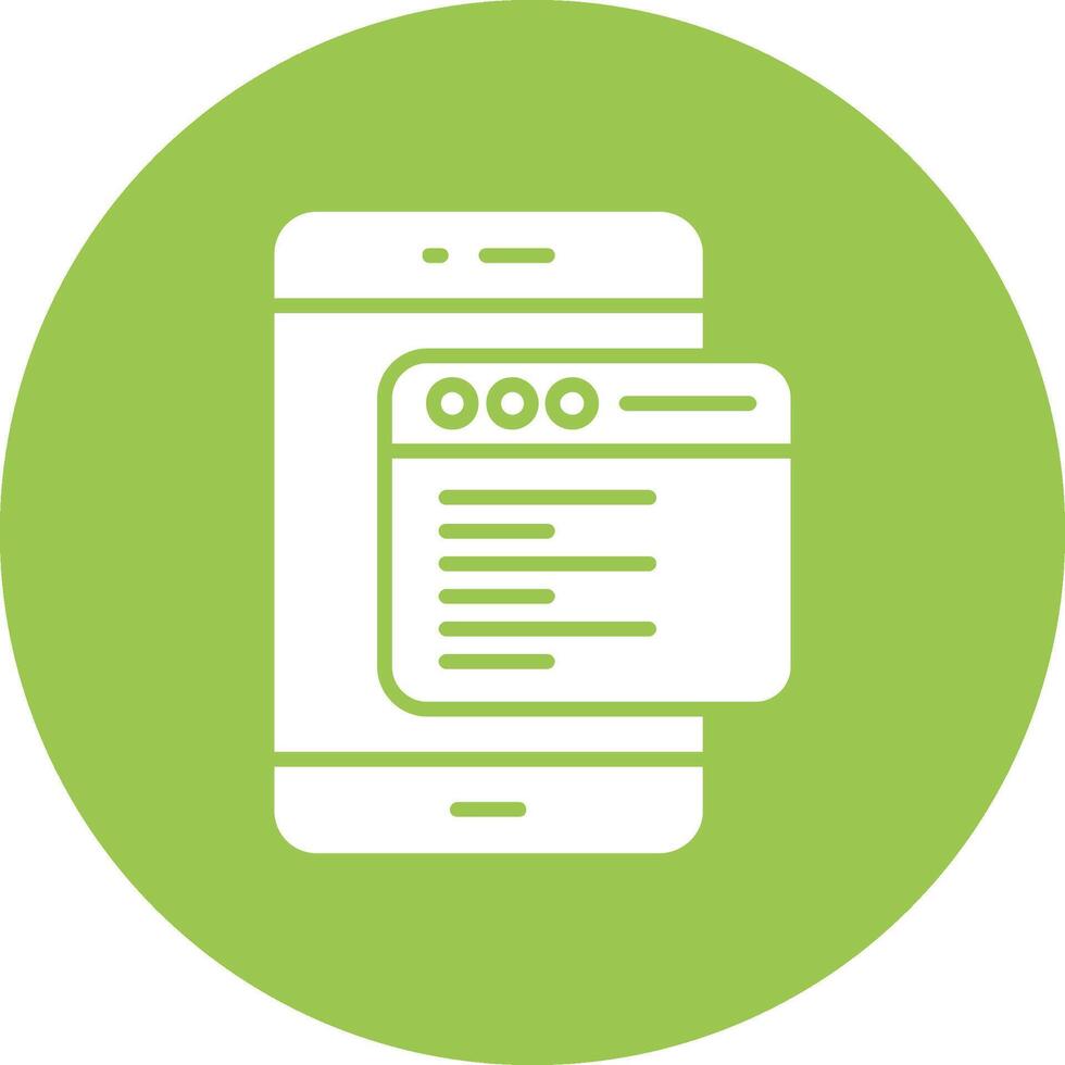 Smartphone Glyph Multi Circle Icon vector
