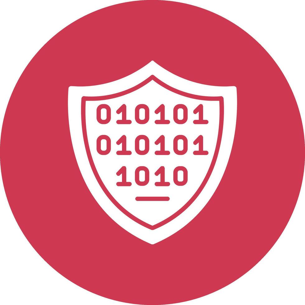 Shield Glyph Multi Circle Icon vector