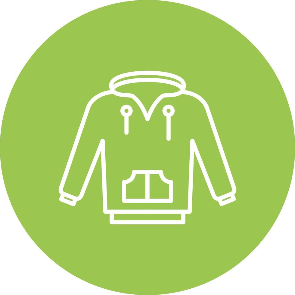 Hoodie Line Multi Circle Icon vector