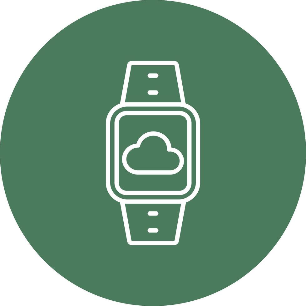 Cloud Connection Line Multi Circle Icon vector