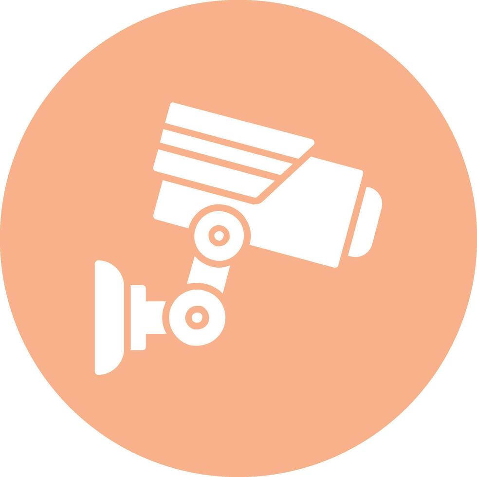 Cctv Glyph Multi Circle Icon vector